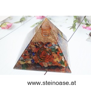Orgonit Pyramide: Chakra & Herkimer Diamant & Spirale